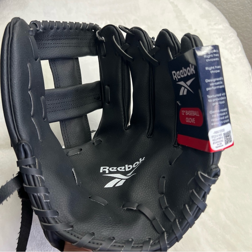 New Reebok Utility Baseball Glove-Right Hand Throw 10 Years-Up Unisex 12”